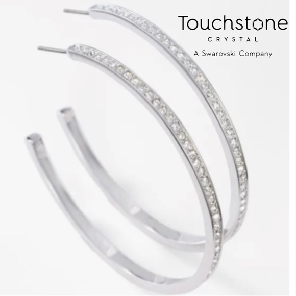 Touchstone Crystal Jewelry - NWT Touchstone 2” Hoops
